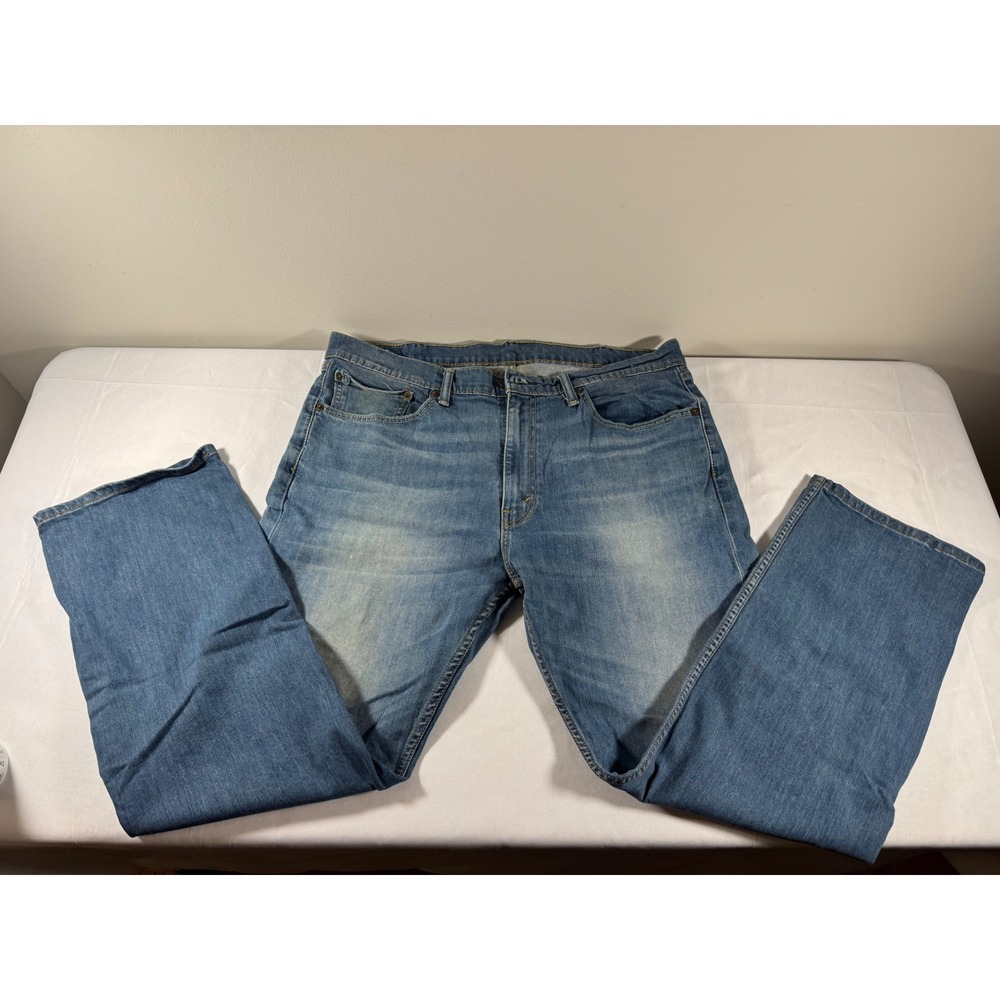Levis 505 Regular Fit Jeans Mens 38x30 Medium Wash Straight Leg Denim 00505-1371